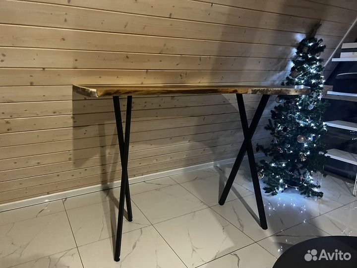 Стол из слэба река