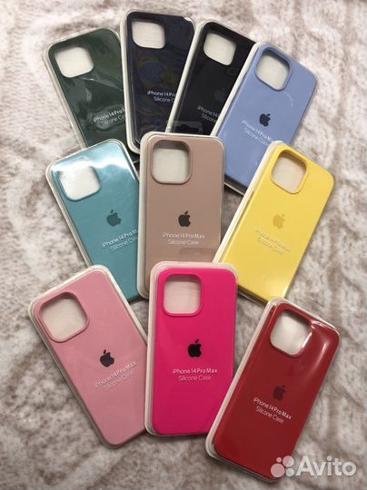 Чехлы силиконовые на iPhone 14 и 14 Pro Max