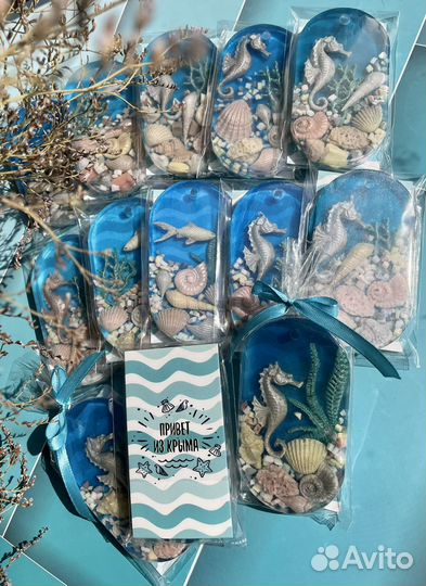 Мыло ручной работы авторское «Море внутри