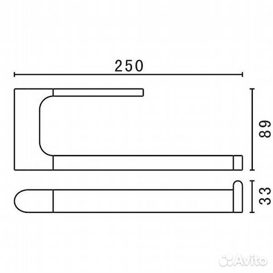 Полотенцедержатель Art&Max Platino AM-E-3980AL Хр