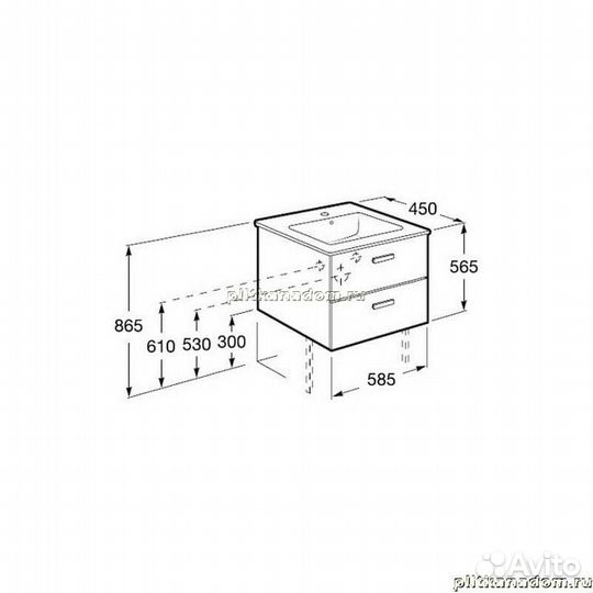 Roca Victoria 327821000 раковина 60 см