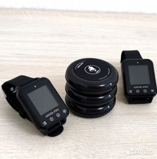 Кнопка вызова официанта с часами-пейджер Элит