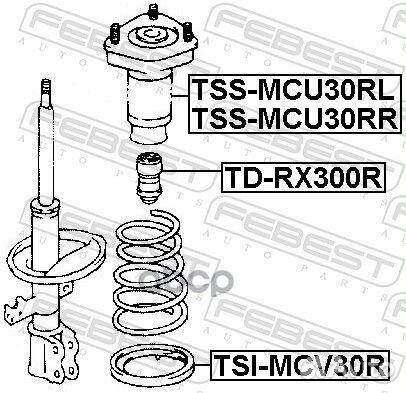 Опора заднего амортизатора правая tssmcu30RR Fe