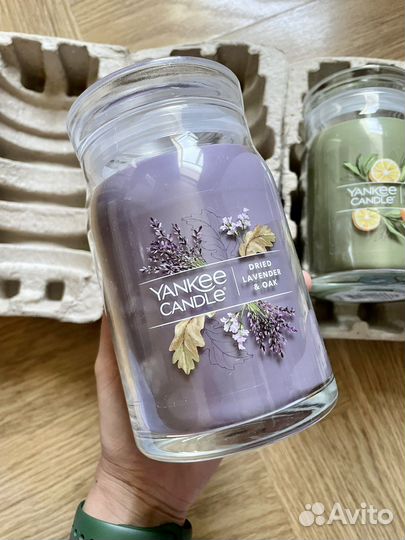 Свеча большая Yankee Candle Шалфей/Лимон Лаванда