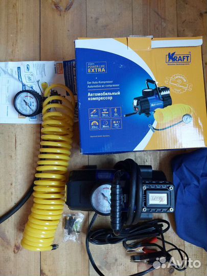 Компрессор автомобильный kraft power extra