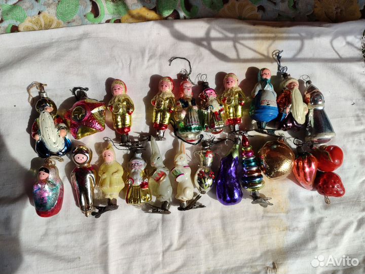 Елочные игрушки СССР на прищепке