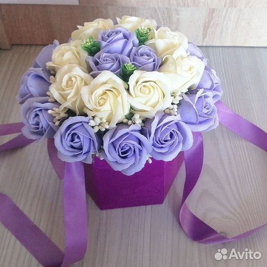 Букет из мыльных роз
