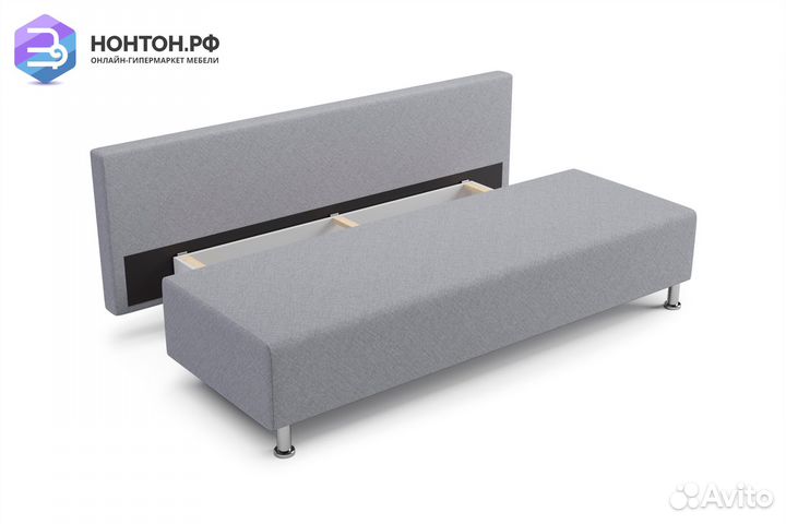 Диван еврокнижка Канна светло-серый