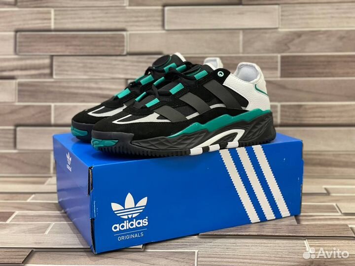 Кроссовки Adidas Niteball Black Green (36-45)