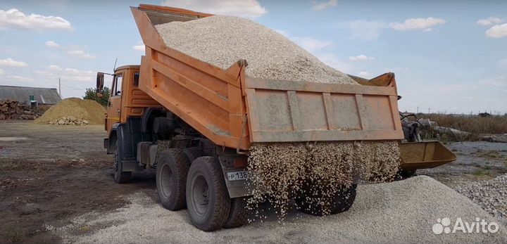 Щебень гравийный любых фракций