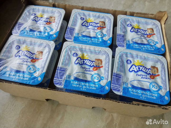 Агуша кефир и творожок свежие