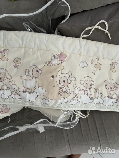 Бортики с балдахином в кроватку