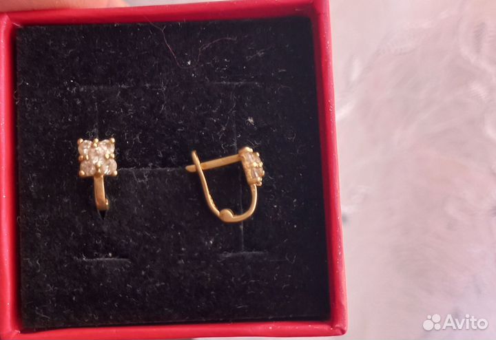 Золотые серьги детские