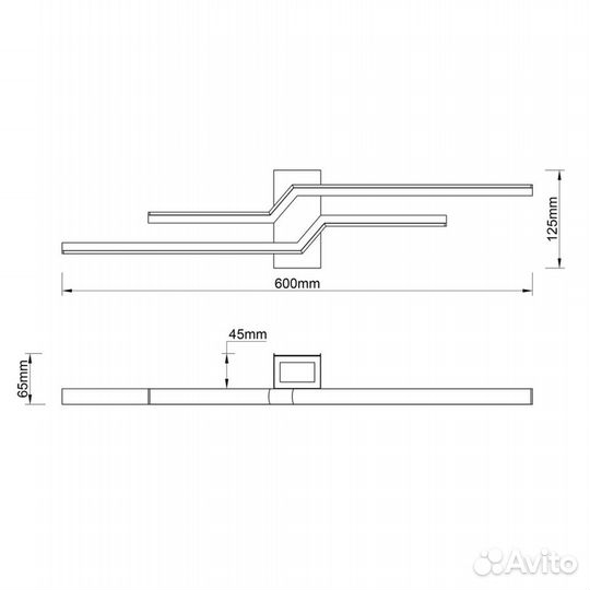 Настенный светильник escada rail 10219/2LED White