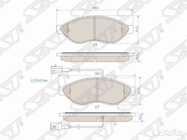 Колодки тормозные перед peugeot boxer 06/fiat duca