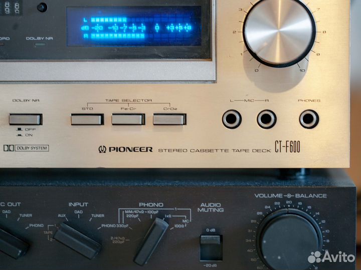 Кассетная дека Pioneer CT-F600 220V Vintage