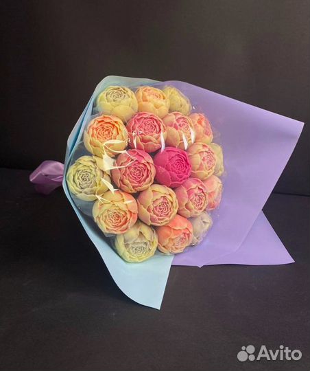 Шоколадные Пионы - 19 штв Букете