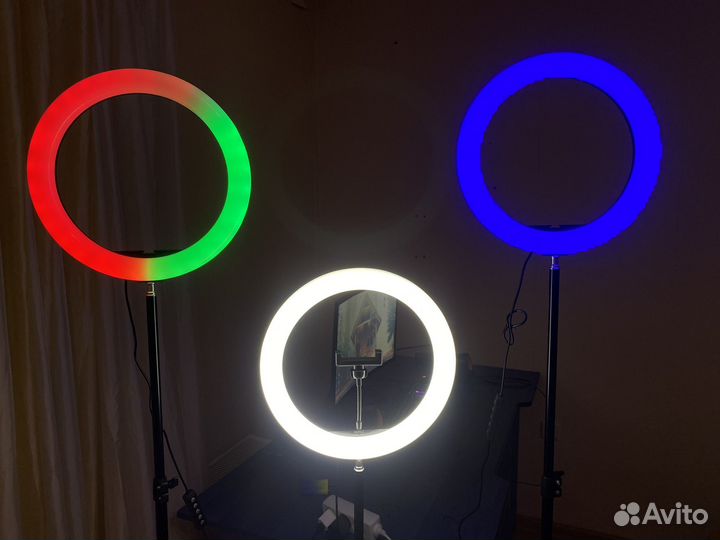 Кольцевая лампа 33 см + Штатив в подарок