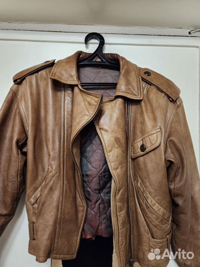 Кожаная куртка пилот