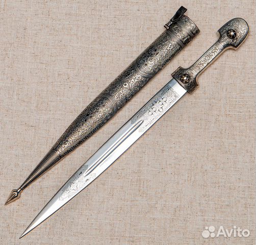 Кинжал кавказский сувенирный (ножны - мельхиор) 01 купить в Ставрополе ...