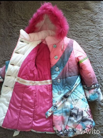 Пуховик зимний для девочки 134