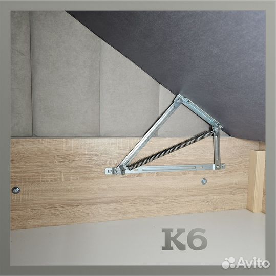 Тахта угловая К6 серый 90*200 см