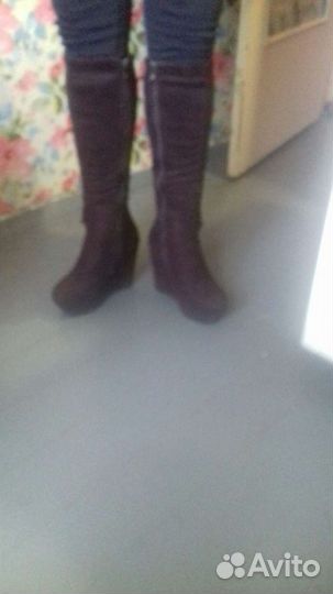 Зимние сапоги ботфорты