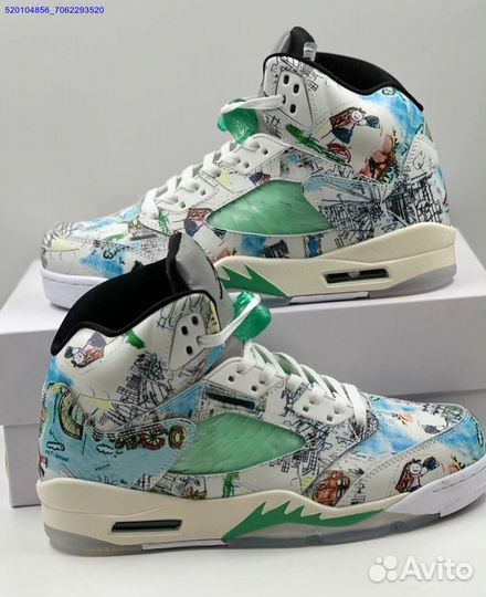 Кроссовки Nike Air Jordan 5 Retro White (Арт.57905