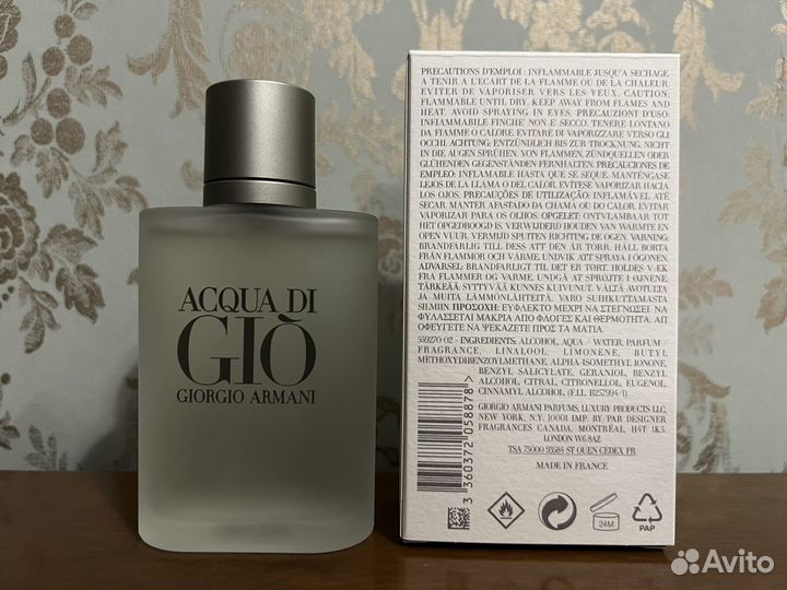 Туалетная вода Acqua di Gio Georgio Armani 100