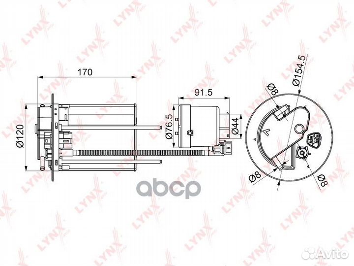 Фильтр топливный LF1073M lynxauto