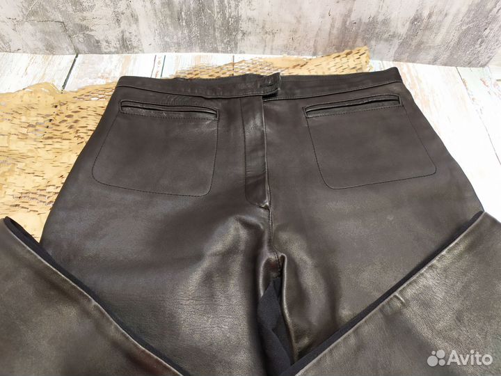 Кожаные брюки женские