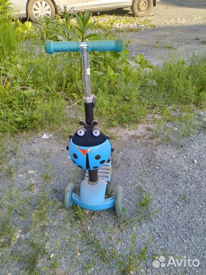 Самокат детский трехколесный с сиденьем