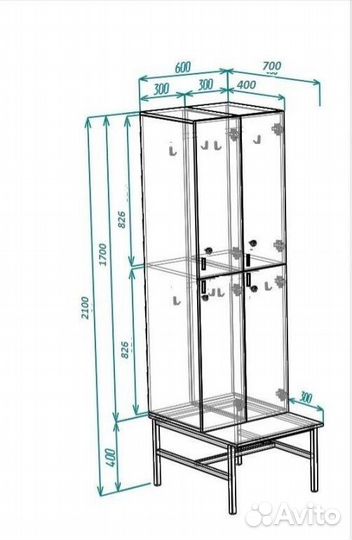 Шкафчики для раздевалки