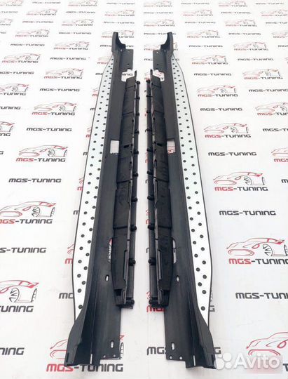 Силовые пороги BMW X1 E84 подножки бмв е84 икс 1