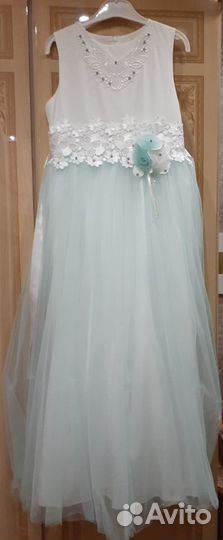 Платье нарядное с шарфом Турция