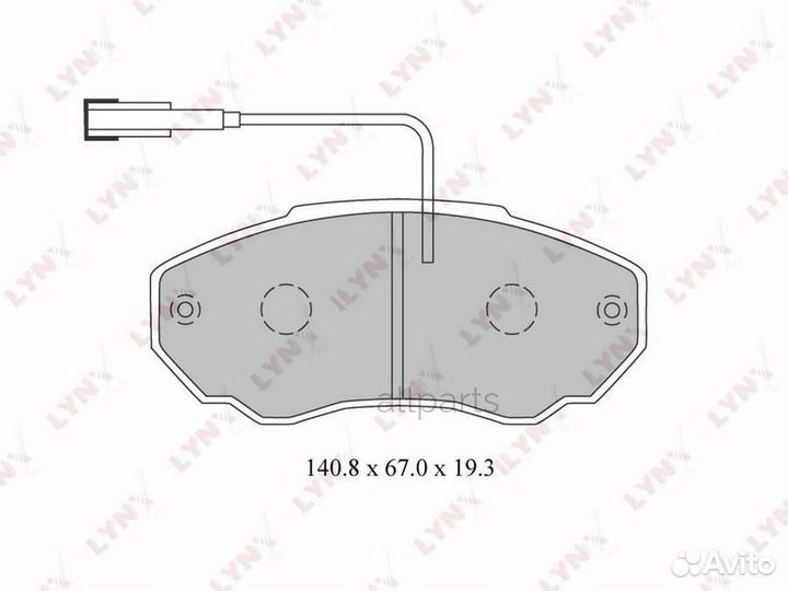 Lynxauto BD-2215 Колодки тормозные передние citroen Jumper 2.0D-2.8D 96 fiat Ducato 19D-2.9D 94 peug