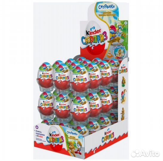 Шоколадное яйцо Киндер Сюрприз Смурфики 20г