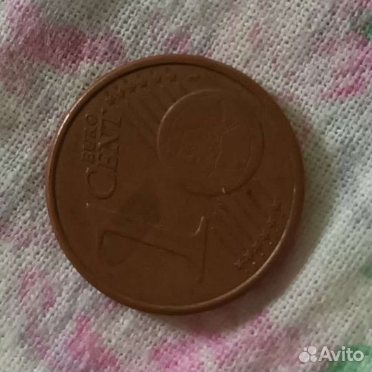 1 цент евро и 20 пенсов