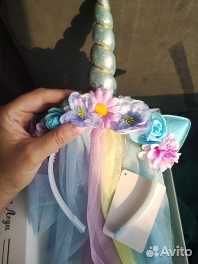 Ободок Единорожка с фатой новый Маленькая Леди