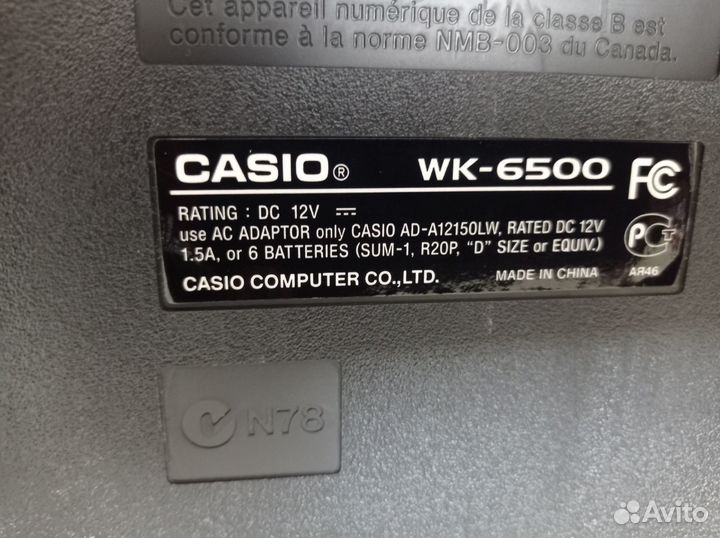 Синтезатор casio wk-6500