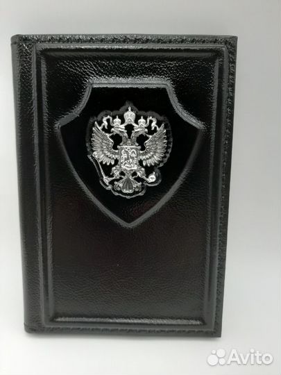 Обложка на паспорт (серебряный герб)