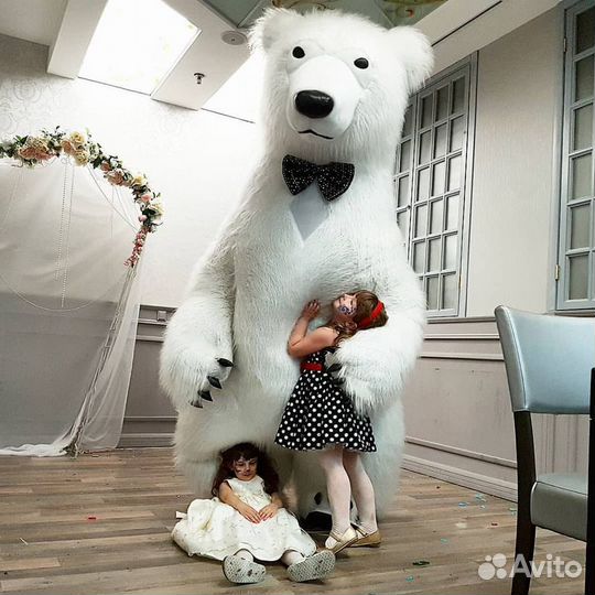 Ростовые куклы Мишка Тедди и Белый Большой Медведь