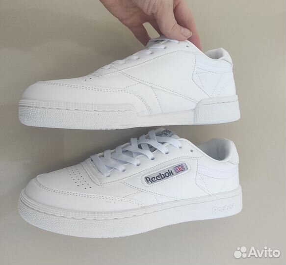 Новые белые кеды Reebok club c 85 женские