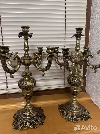 Подсвечники и канделябры бронза