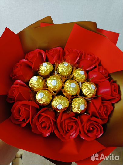 Букет из мыльных роз