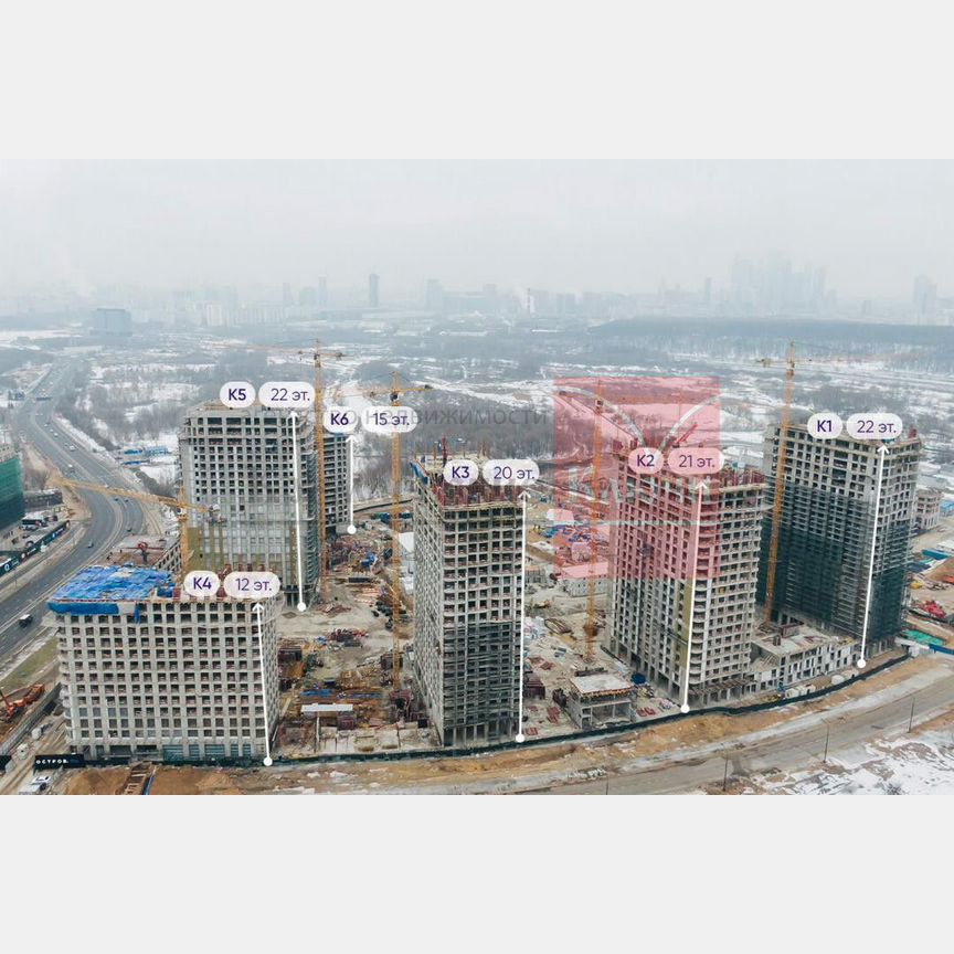 1-к. квартира, 43,4 м², 16/23 эт.