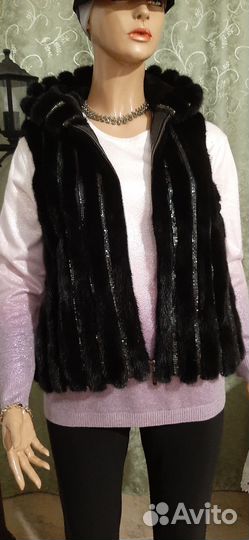 Норковая жилетка женская