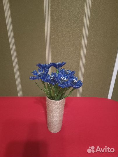 Васильки из бисера