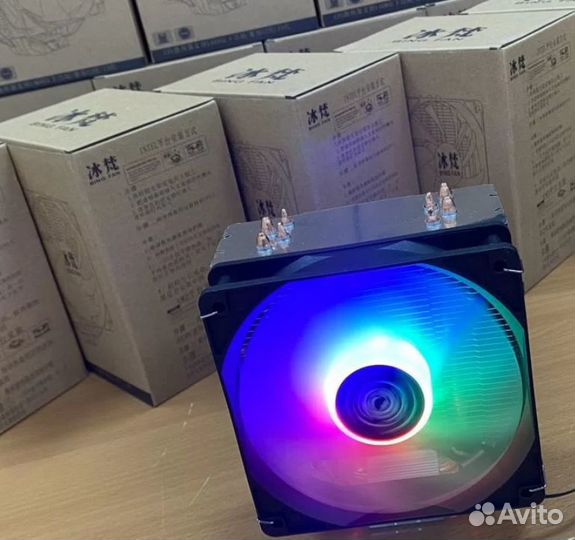 Кулер Bing Fan Башня RGB 4 трубки 4pin