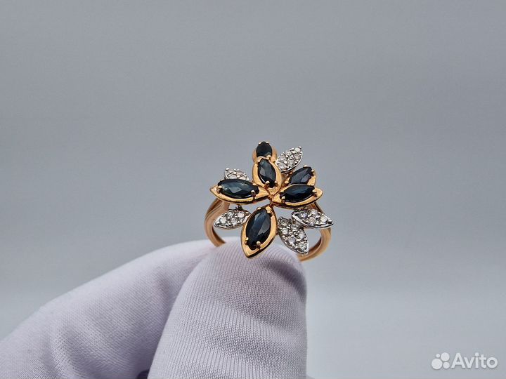 Золотое Кольцо 585 пробы с бриллиантами. Рассрочка